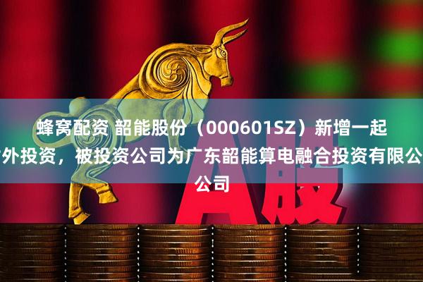蜂窝配资 韶能股份（000601SZ）新增一起对外投资，被投资公司为广东韶能算电融合投资有限公司